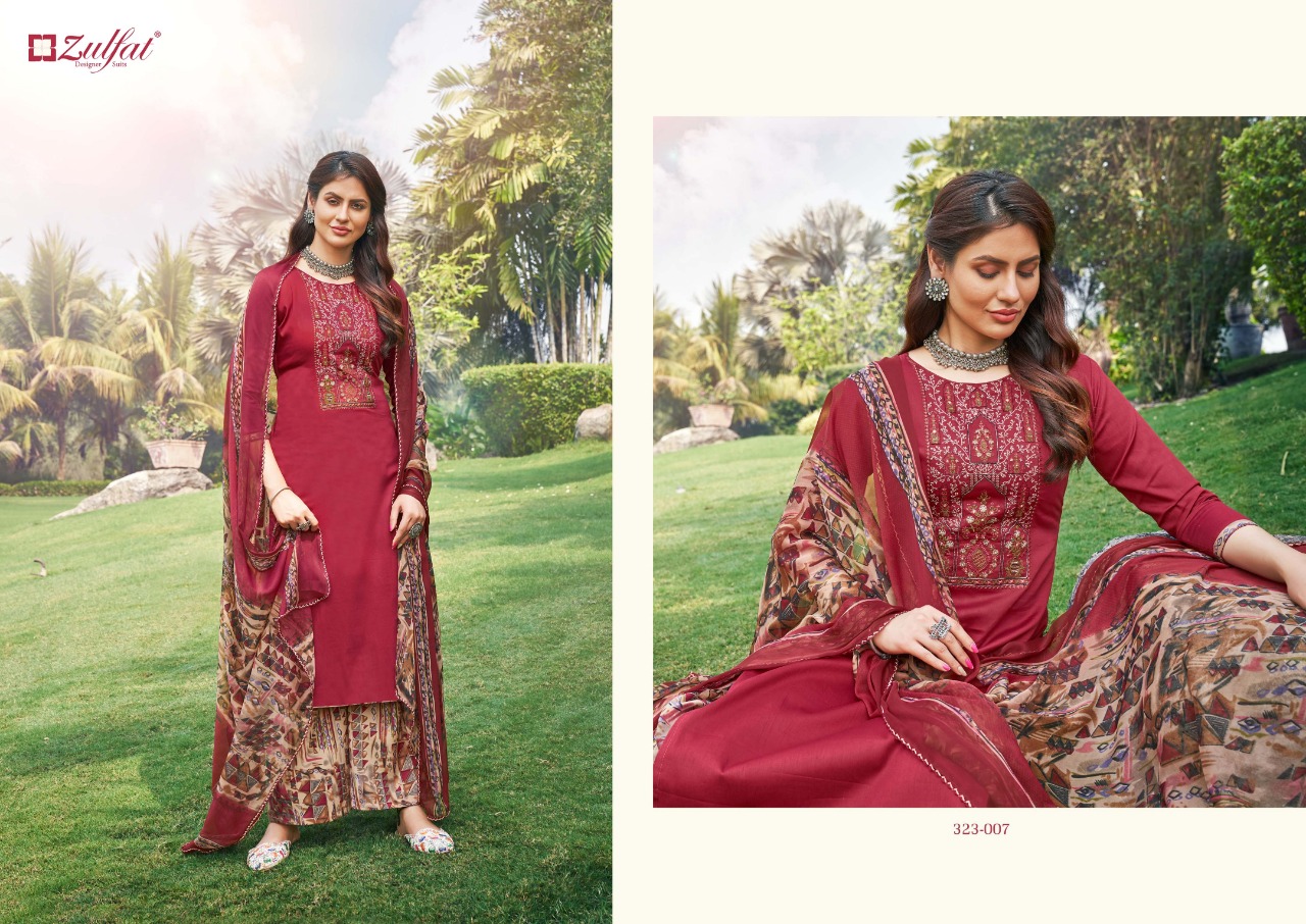 zulfat designer mohini jam cotton attractive salwae suit catalog