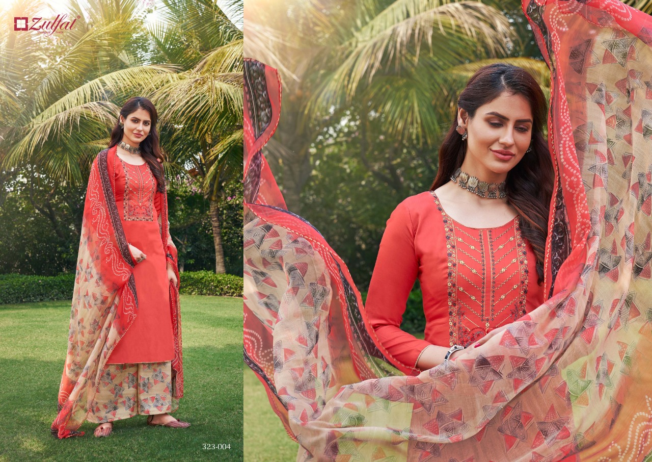 zulfat designer mohini jam cotton attractive salwae suit catalog