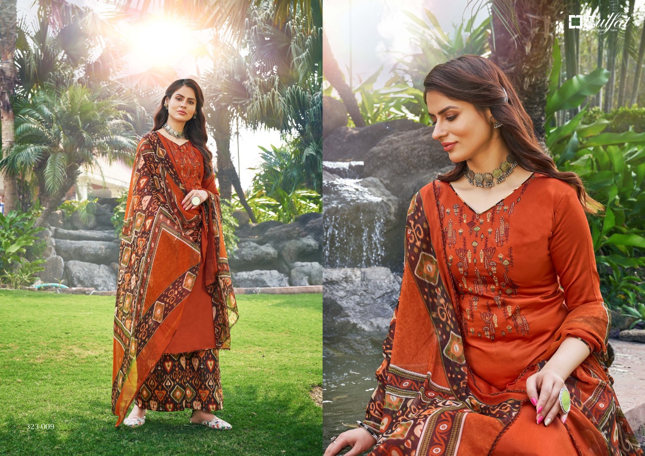 zulfat designer mohini jam cotton attractive salwae suit catalog