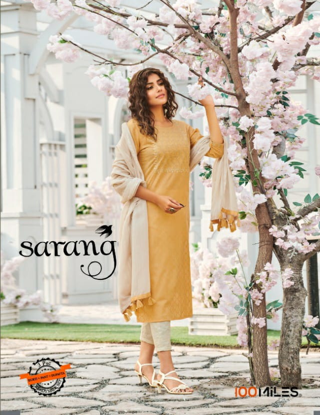 100 miles sarang cooton authentic fabric top with bottom and dupatta catalog