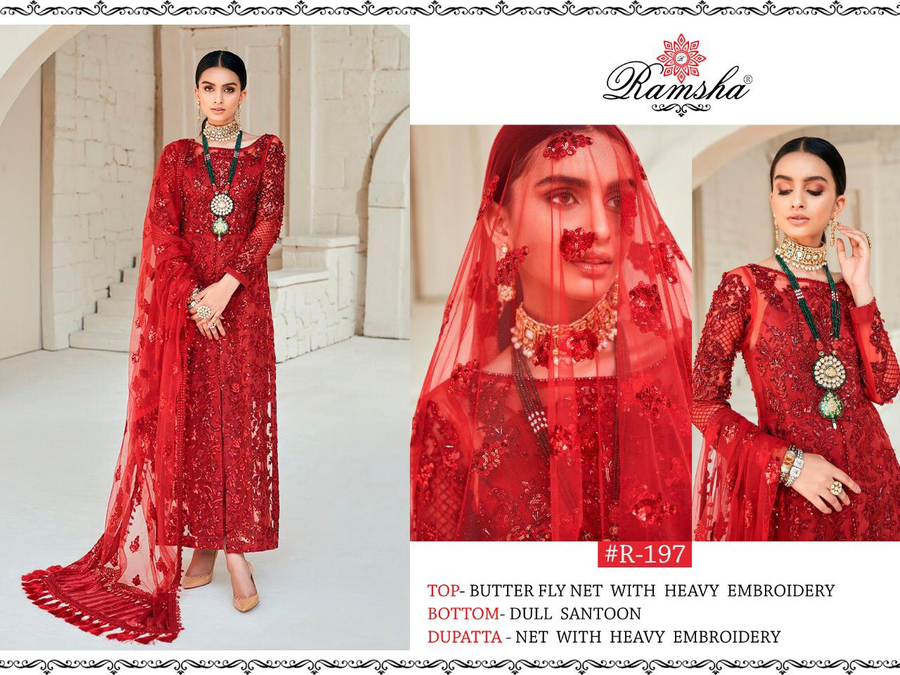 Ramsha R-197 Salwar Kameez Net Singles