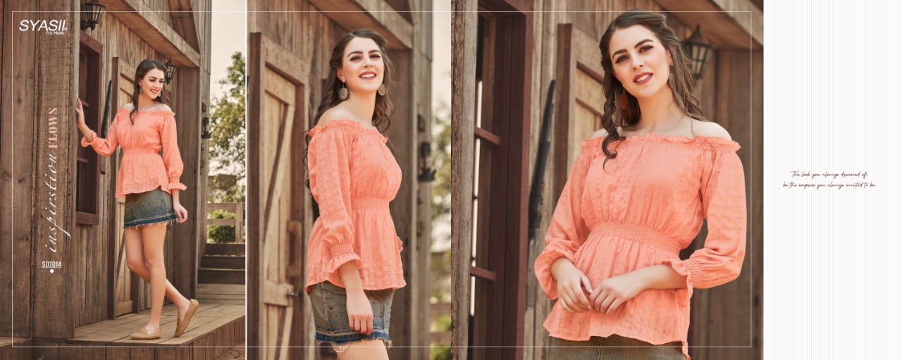 syasii sumeer Beauty viscose western style tops catalog