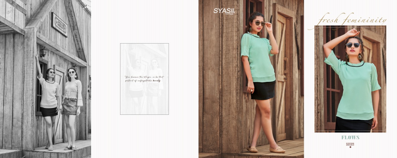 syasii sumeer Beauty viscose western style tops catalog