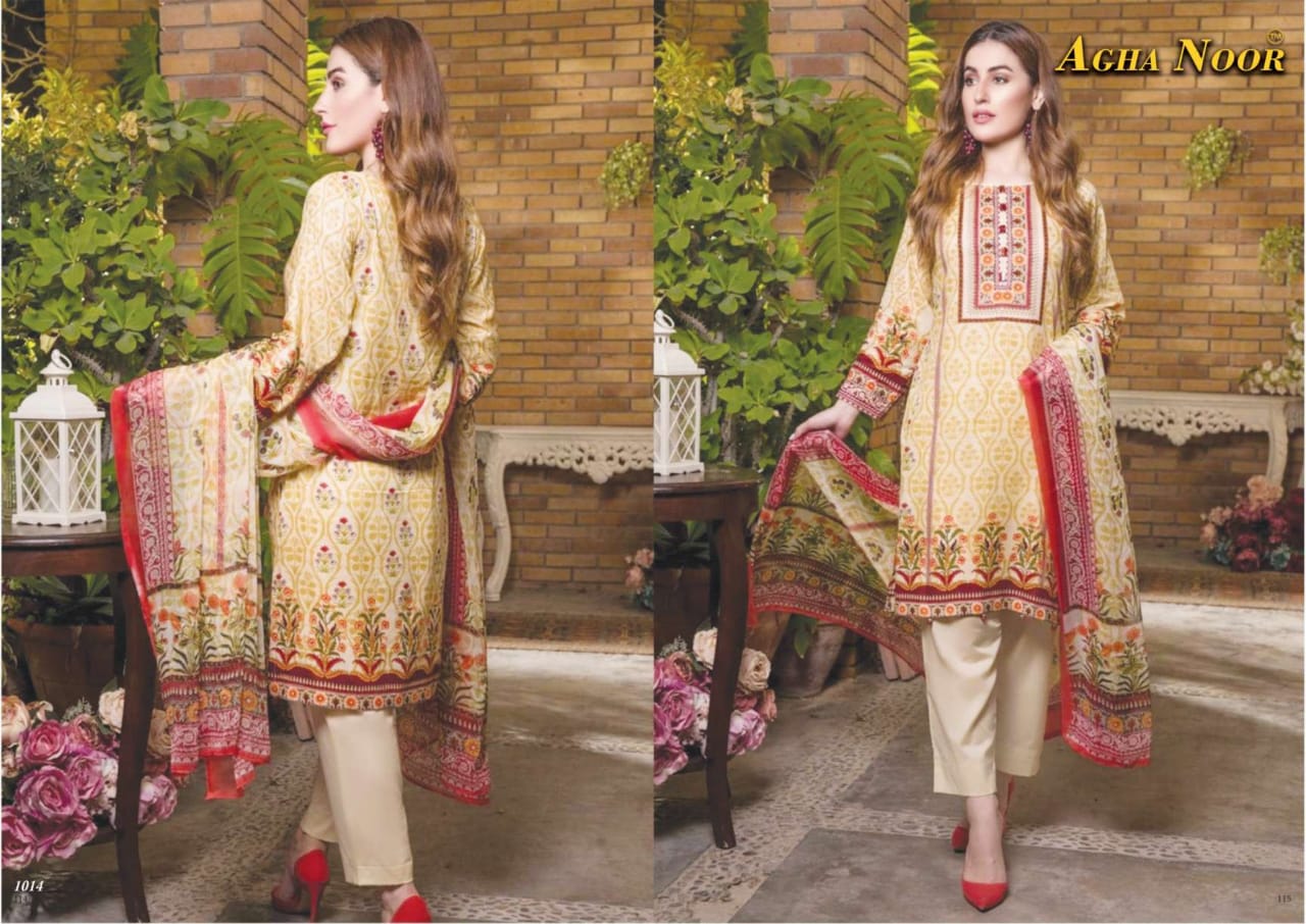 Agha noor vol 2 cotton innovative style slawar suit catalog