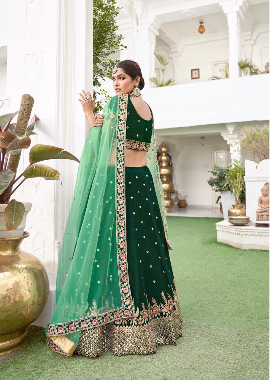 alizeh  mirror maze d no 1014 silk catchy look lehenga singal