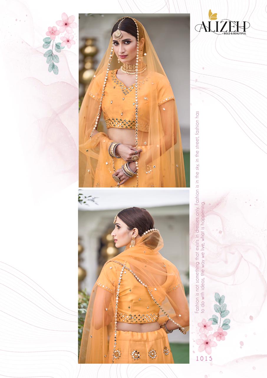 alizeh  mirror maze d no 1015 silk festive look lehenga singal