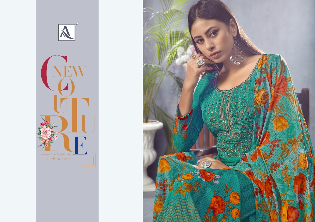 alok suit aabroo french exclusive digital print salwar suit catalog