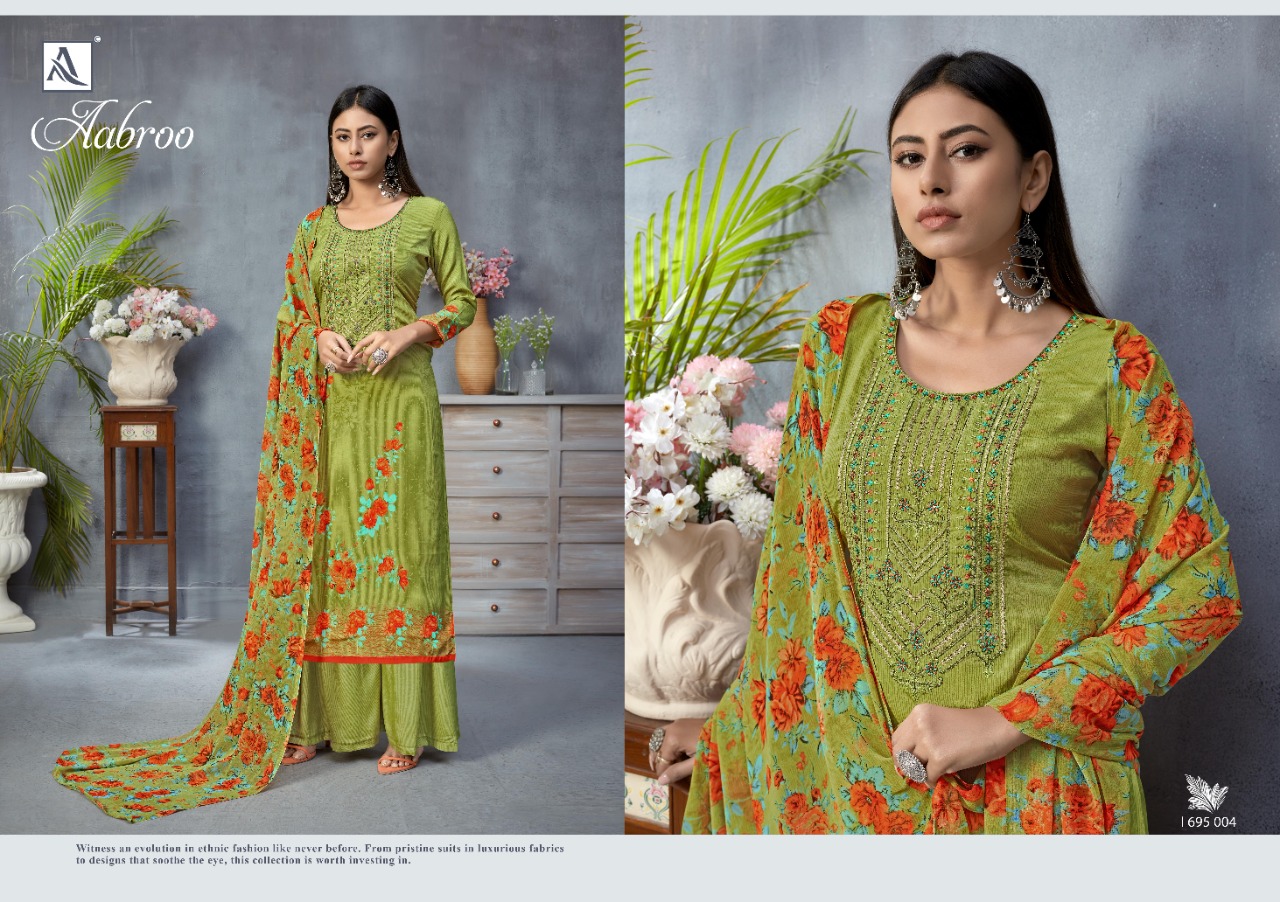 alok suit aabroo french exclusive digital print salwar suit catalog