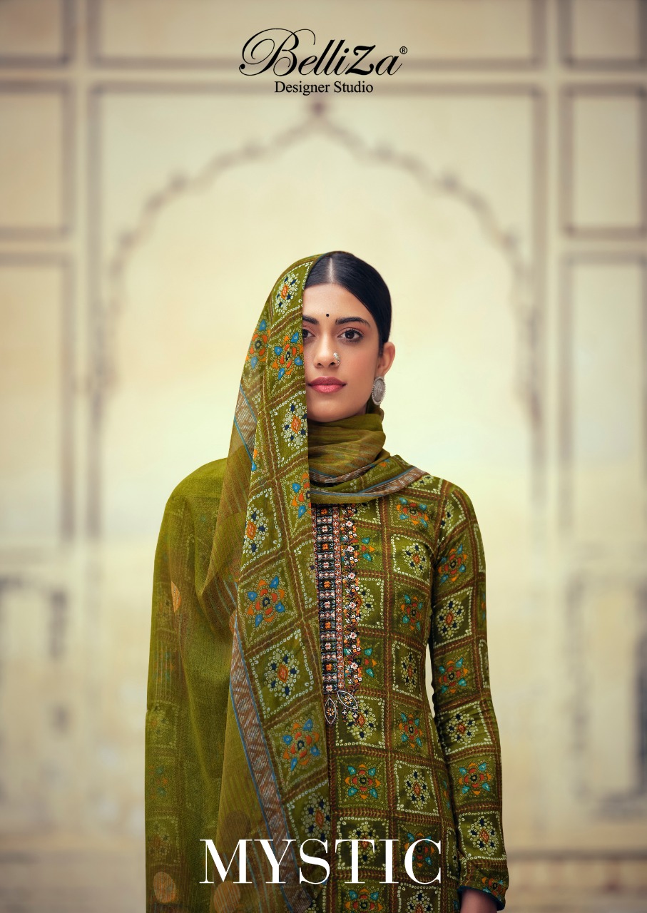 beliza desianer studio mystic rayon attrective digital style print salwar suit catalog