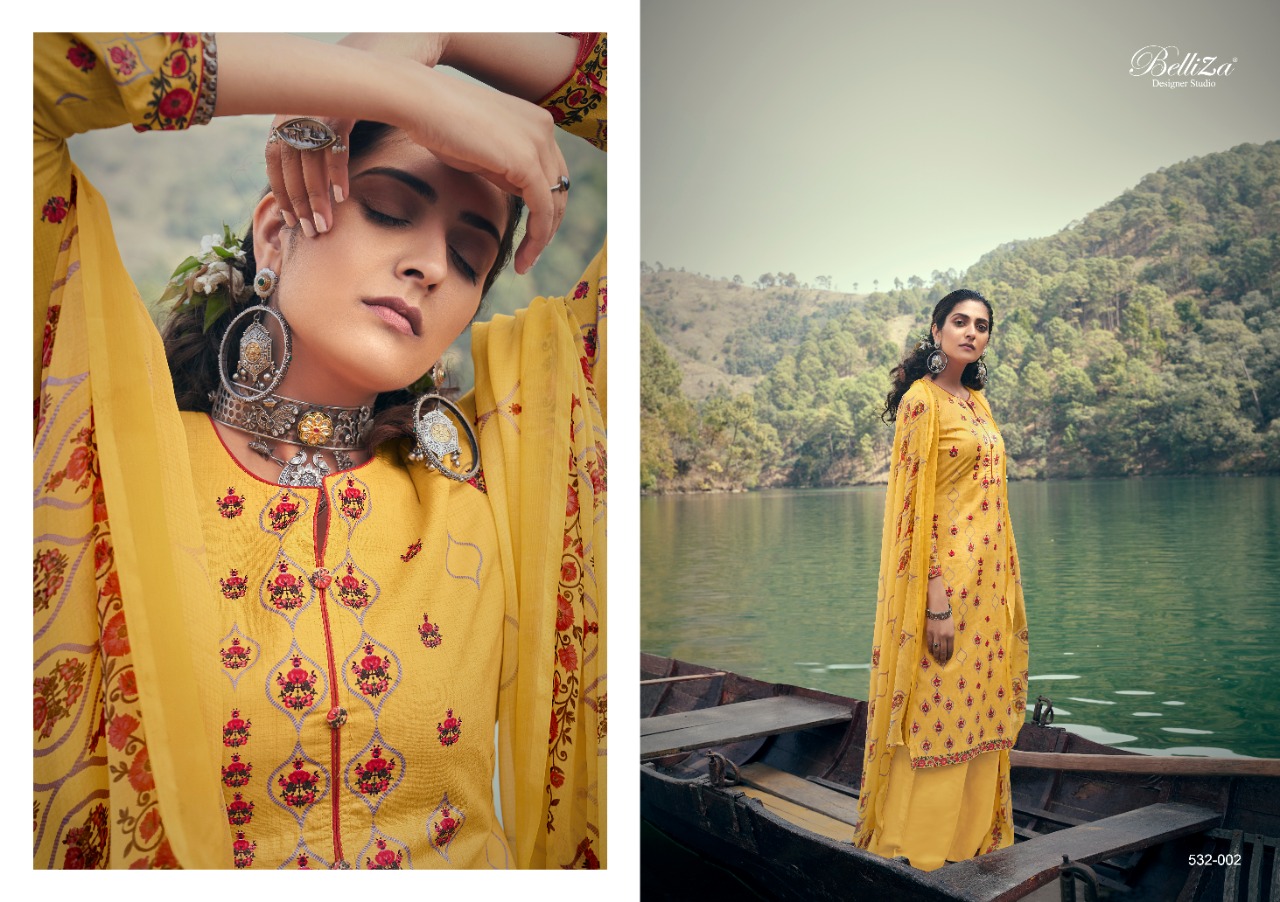 belliza designer studio festive fusion cotton attrective print and colour salwar suit catalog