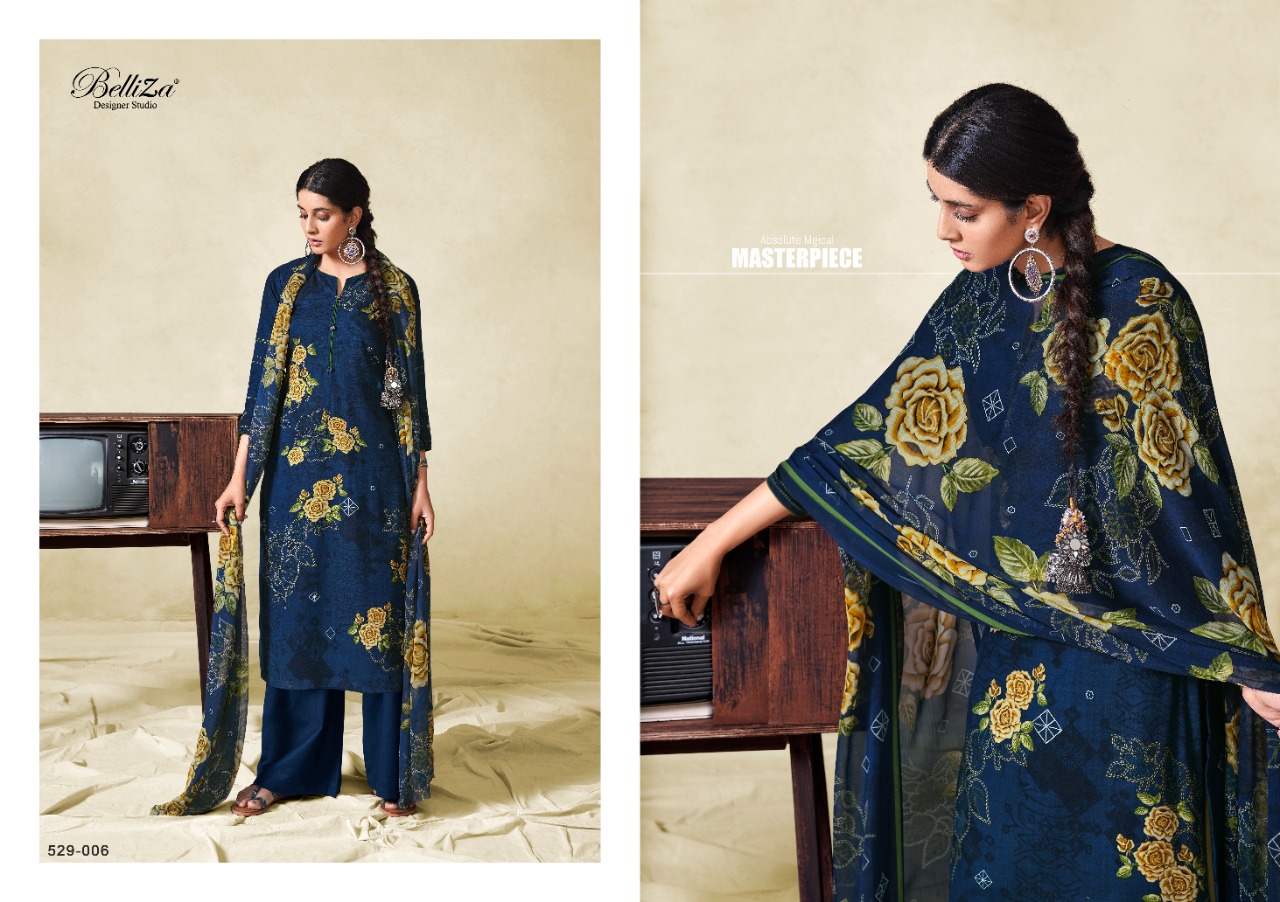 belliza designer studio richa rayon exclusive print salwar suit catalog