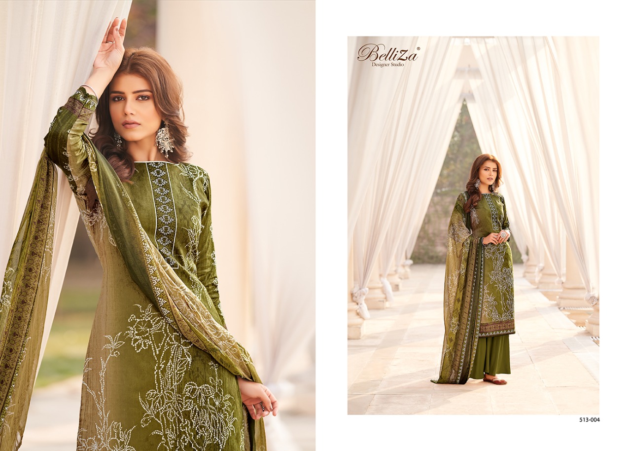 belliza designer studio riwaaz jam cotton attrective print salwar suit catalog