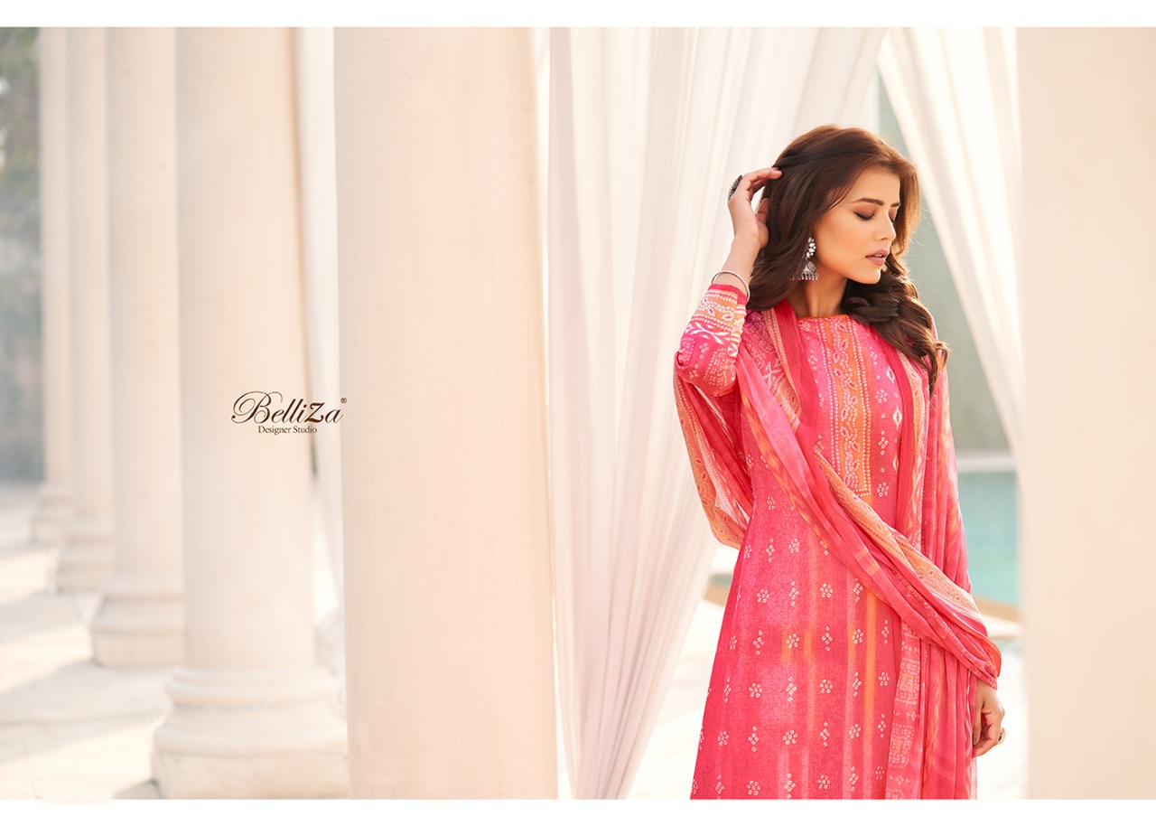 belliza designer studio riwaaz jam cotton attrective print salwar suit catalog