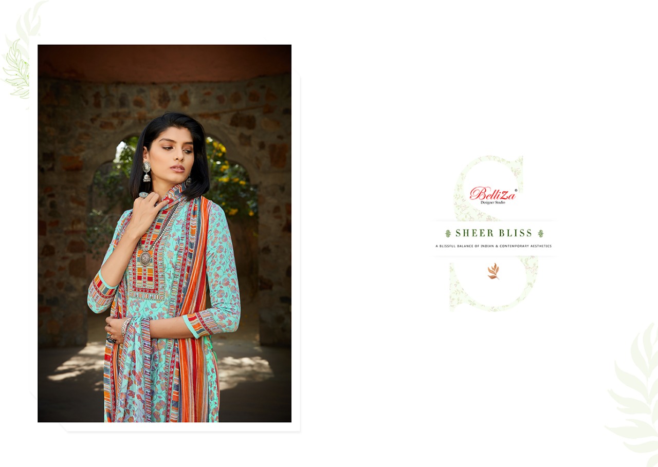 belliza designer studio swara vol 2 jam cotton attrective print and colour salwar suit catalog