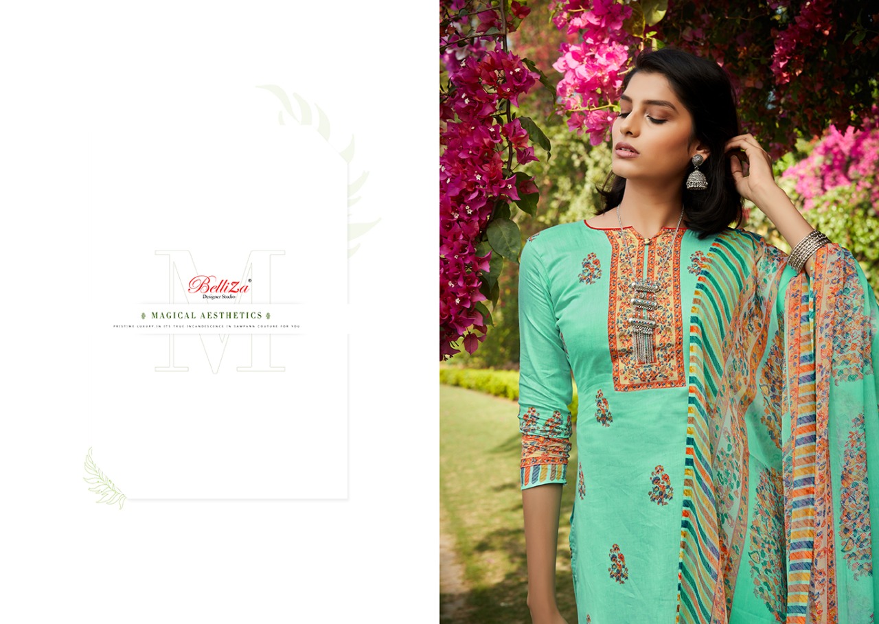 belliza designer studio swara vol 2 jam cotton attrective print and colour salwar suit catalog