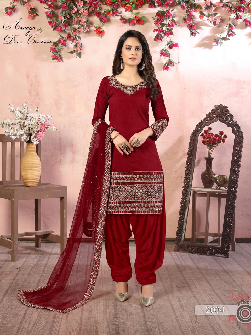 dani aanaya 2000 series vol 120 d no 2004 silk elegant salwar suit singal