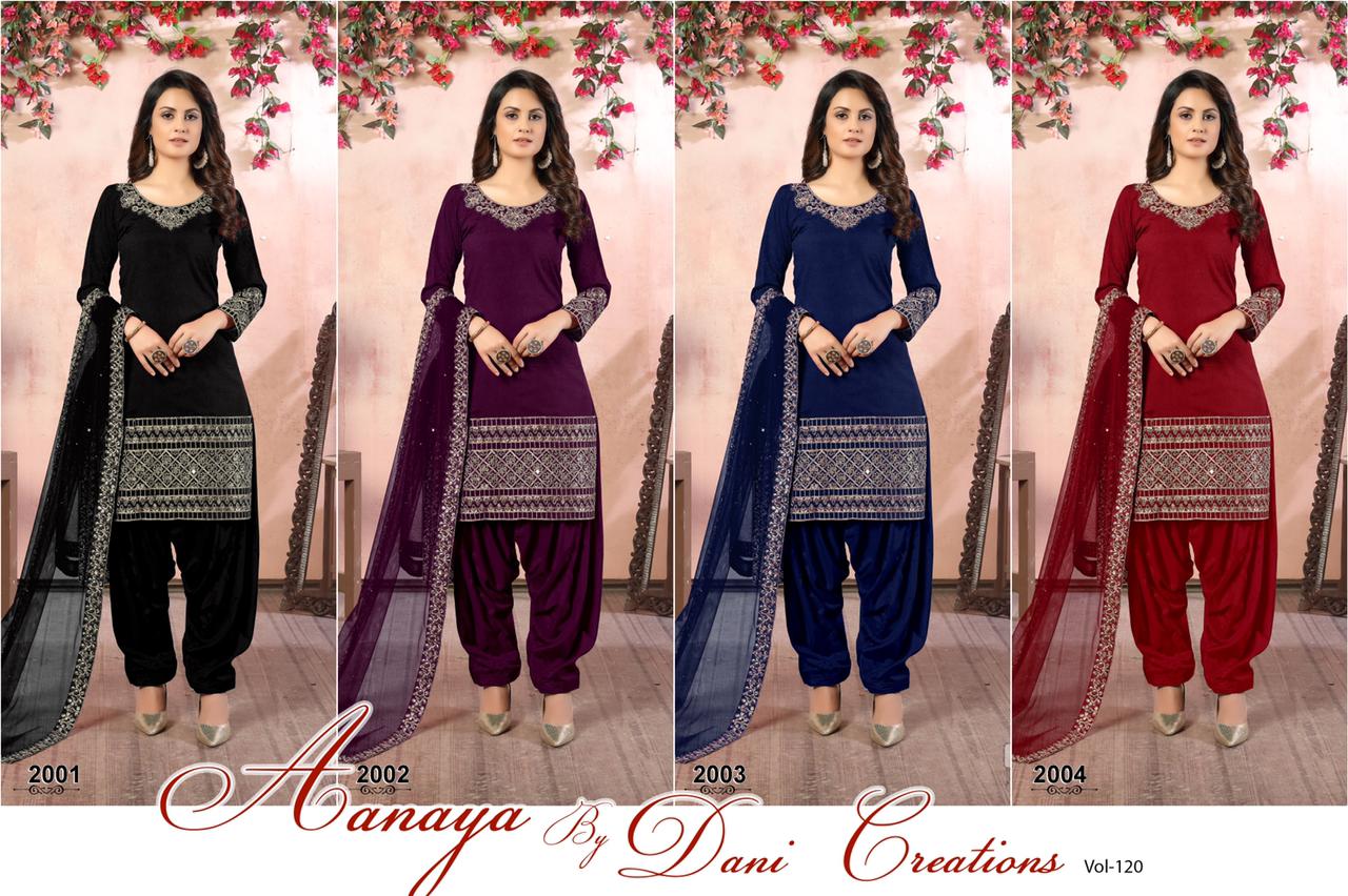 dani aanaya 2000 series vol 120 silk asttonishing  salwar suit catalog