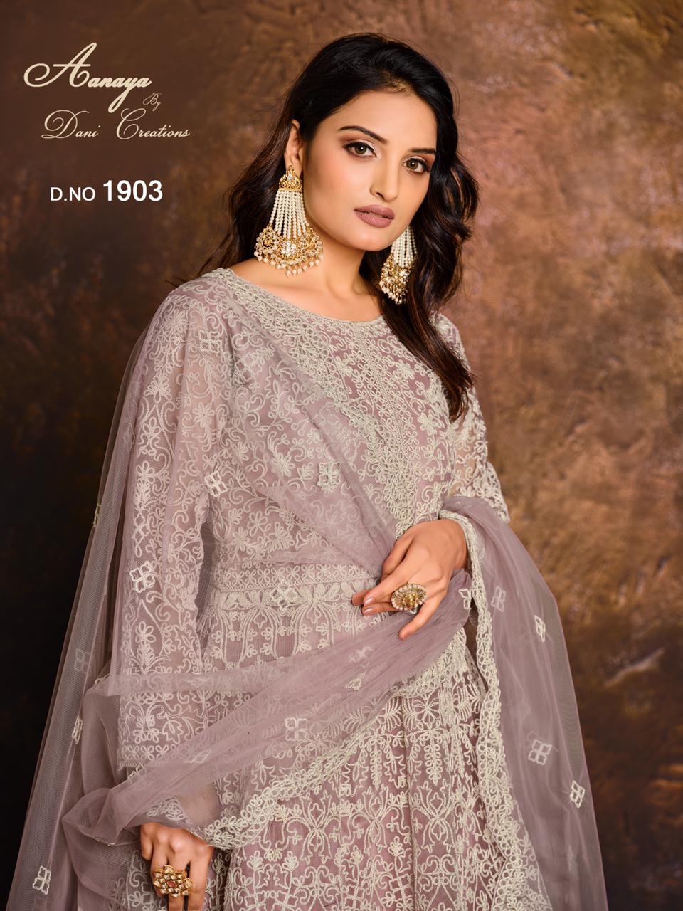 dani aanaya vol 119 d no 1903 net innovative gown style salwar suit single