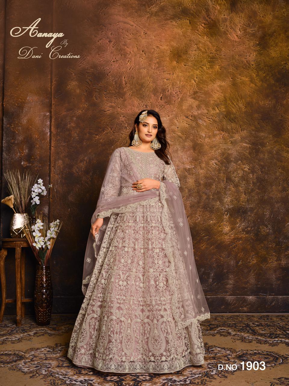 dani aanaya vol 119 d no 1903 net innovative gown style salwar suit single