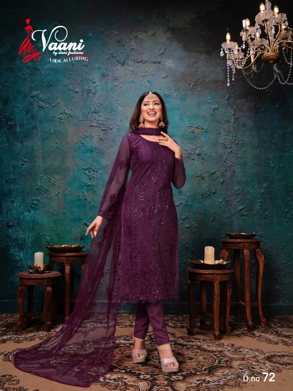 dani vaani vol 7 d no 72 net catchy look salwar suit single