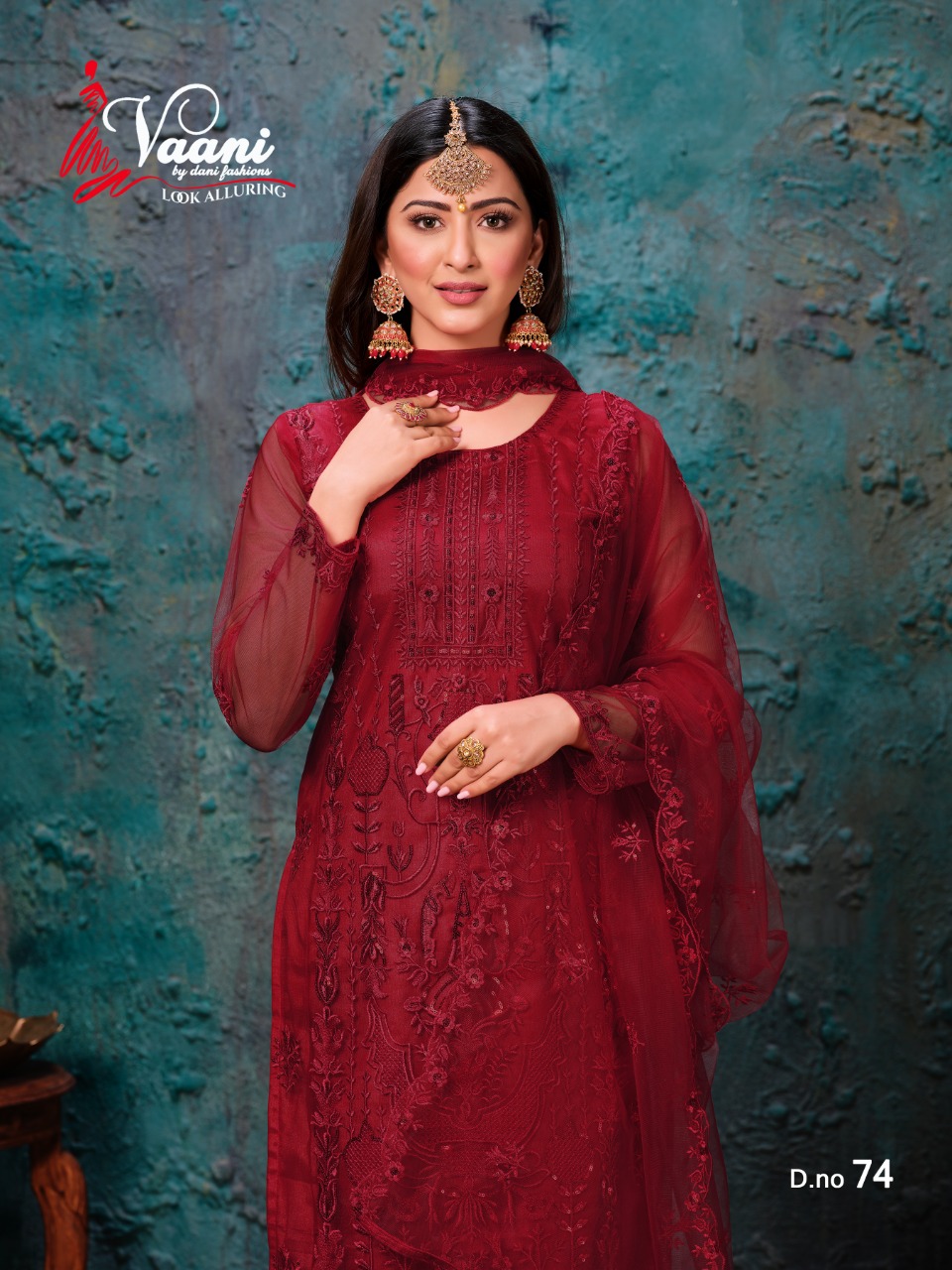 dani vaani vol 7 d no 74 net heavy look salwar suit single