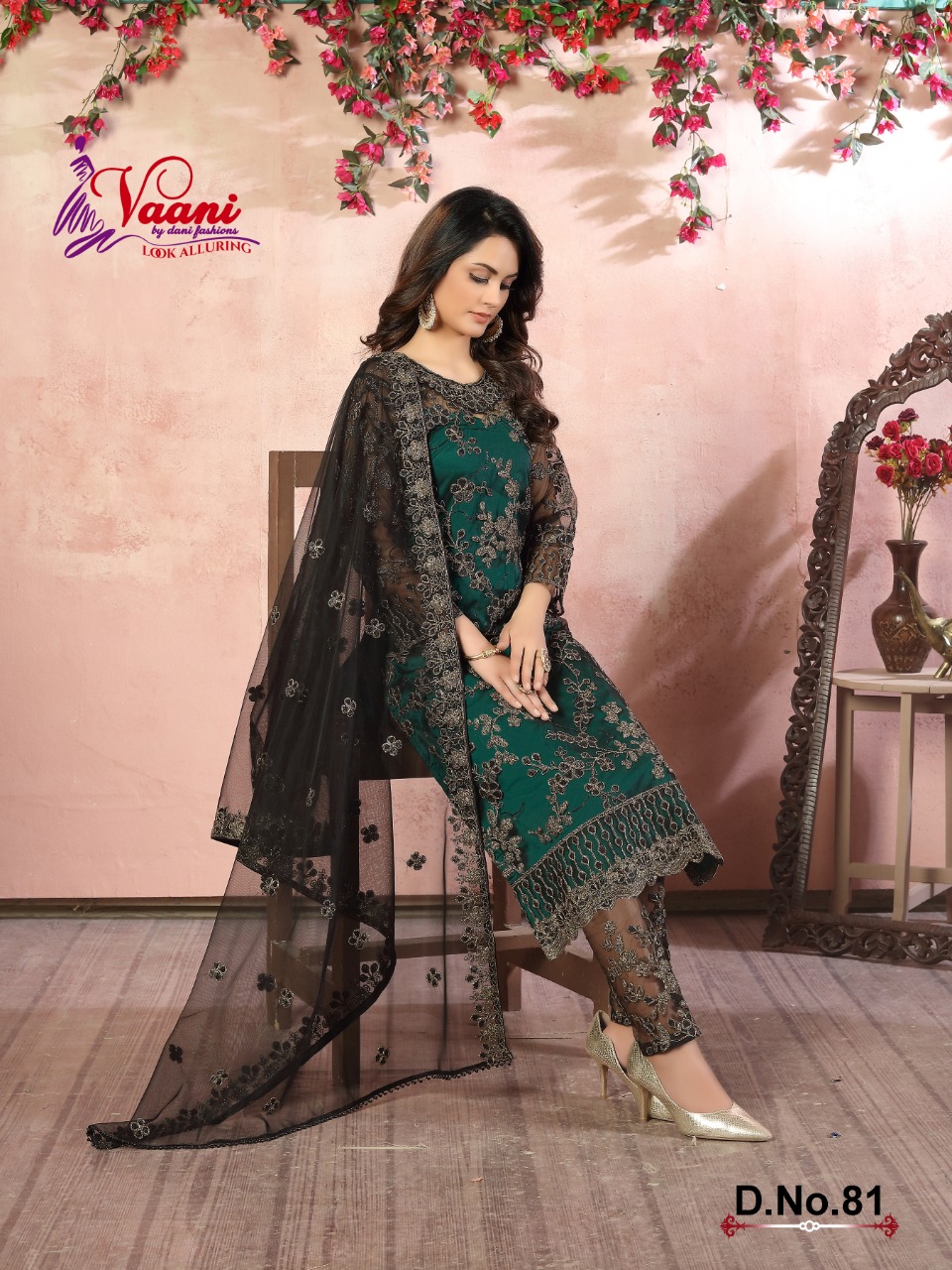 dani vaani vol 8 d no 81 net astonoshing style salwar suit single