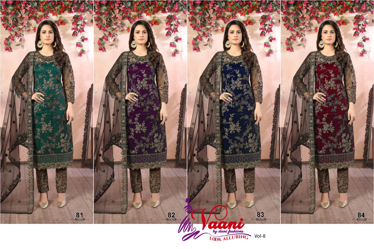 dani vaani vol 8 net astonoshing style salwar suit catalog