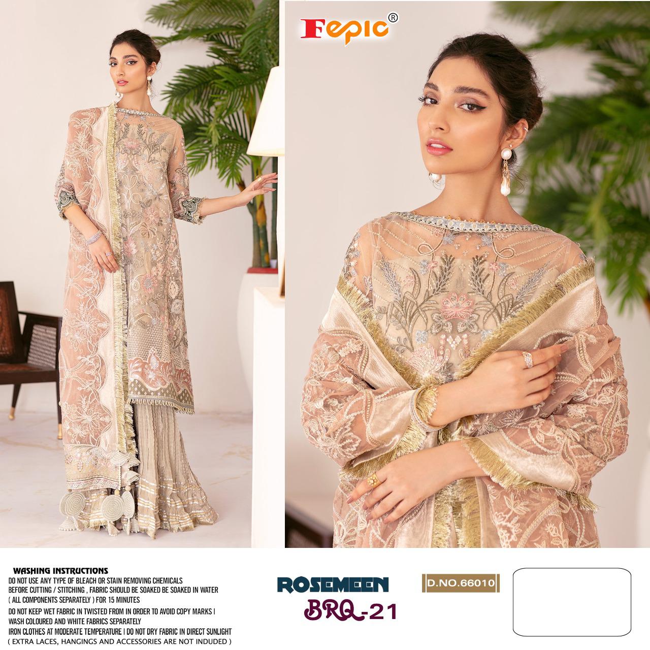 fepic rosemeen brq 21 georgette innovative style salwar suit catalog