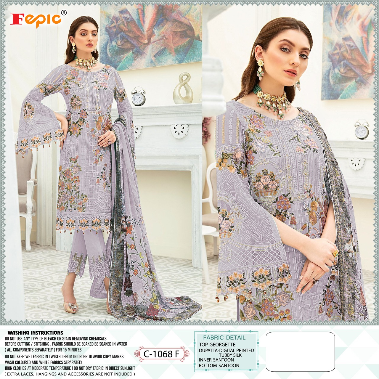 FEPIC Rosemeen C 1068 f Salwar Kameez Georgget Singles