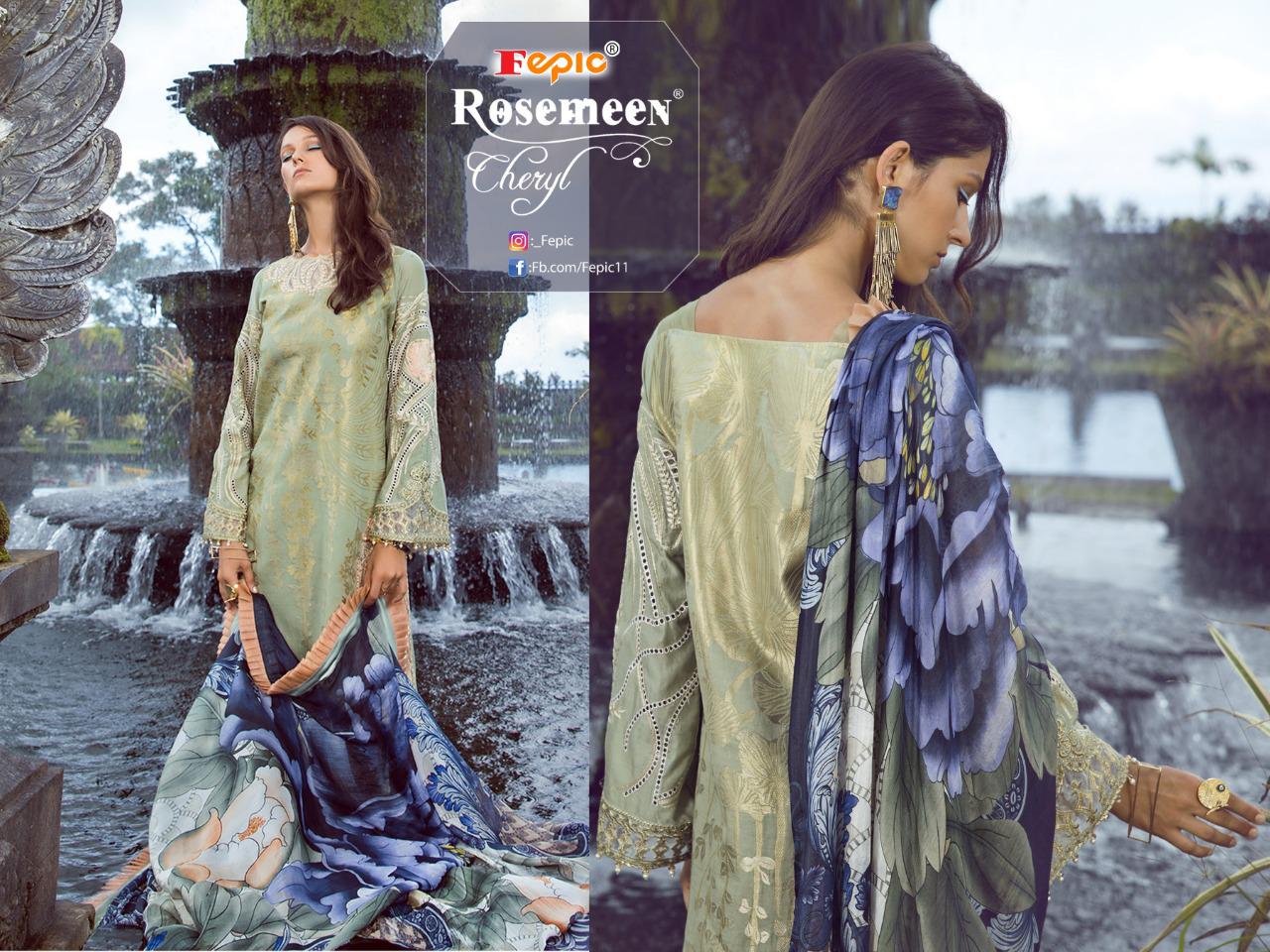 fepic rosemeen cheryl jacquard regal look salwar suit catalog