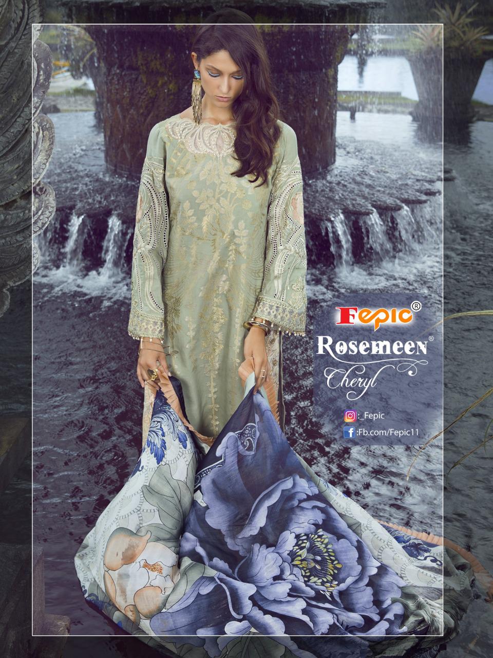 fepic rosemeen cheryl jacquard regal look salwar suit catalog