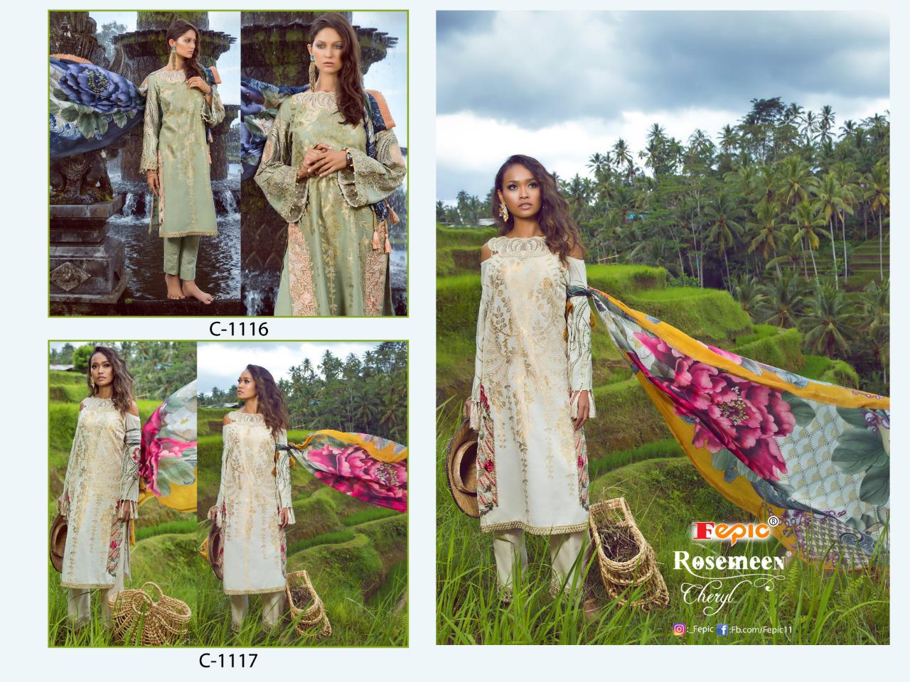 fepic rosemeen cheryl jacquard regal look salwar suit catalog