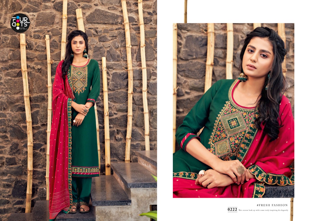 fourdots manjari vol 2  silk classic trendy look salwar suit catalog