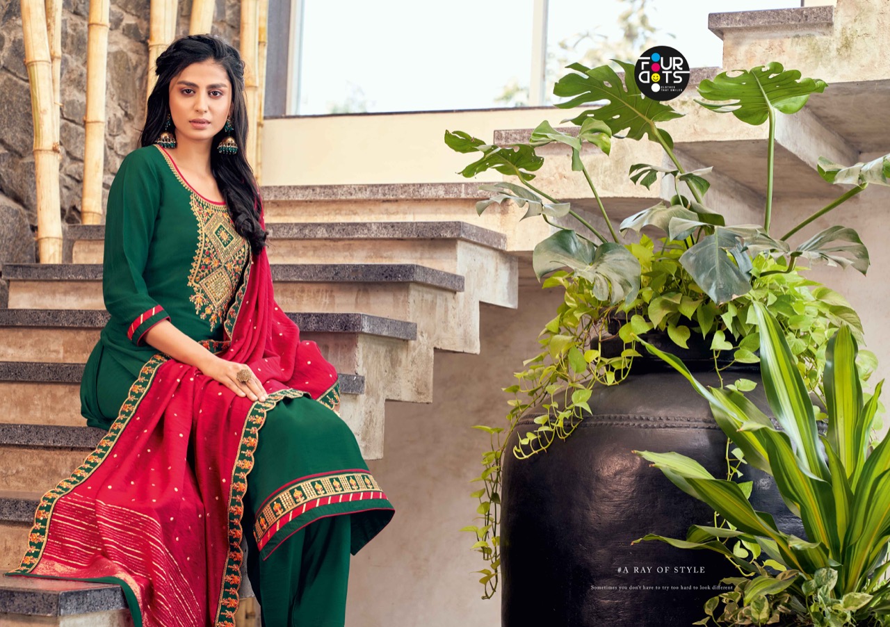 fourdots manjari vol 2  silk classic trendy look salwar suit catalog