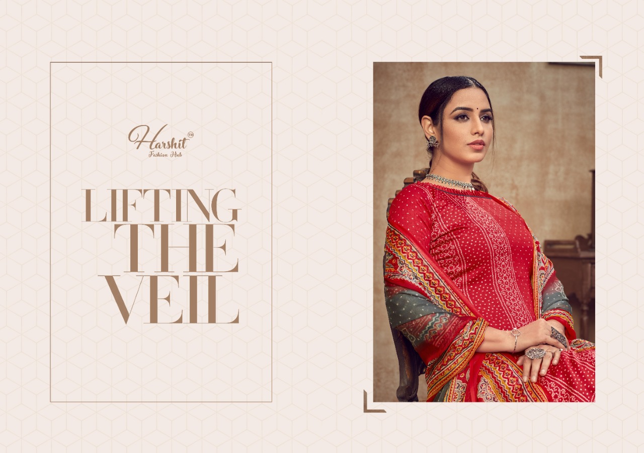 harshit fashion ajrakh pure jam exclusive digital Bandni print salwar suit catalog