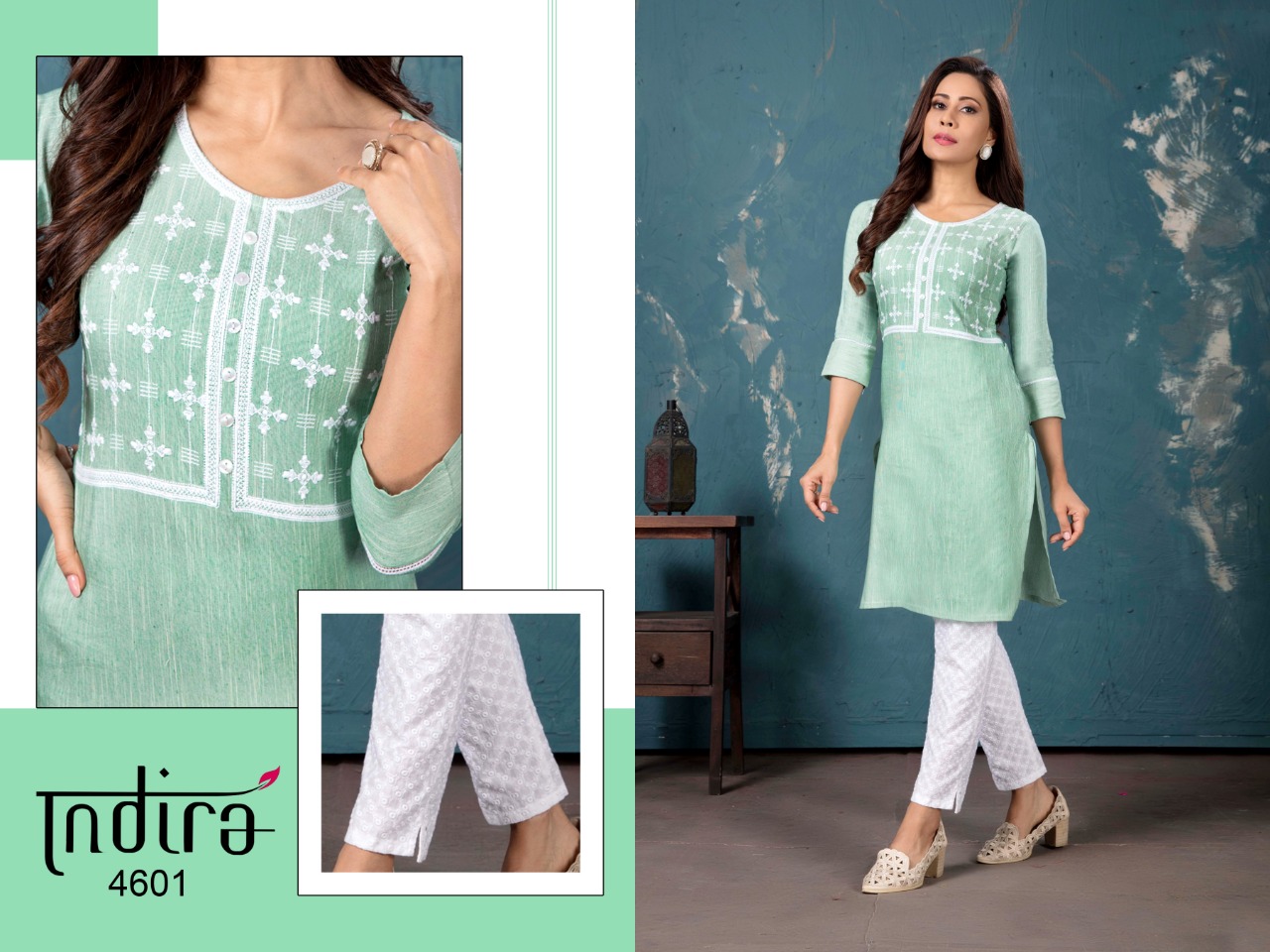 indira apparel  The Spring 2 cotton decent style  kurti with Bottom catalog