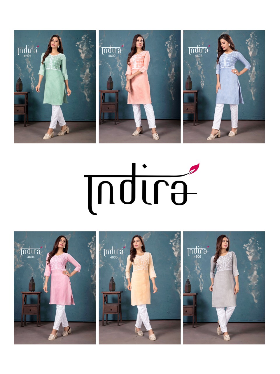 indira apparel  The Spring 2 cotton decent style  kurti with Bottom catalog