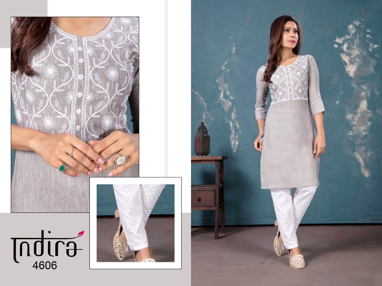 indira apparel  The Spring 2 cotton decent style  kurti with Bottom catalog