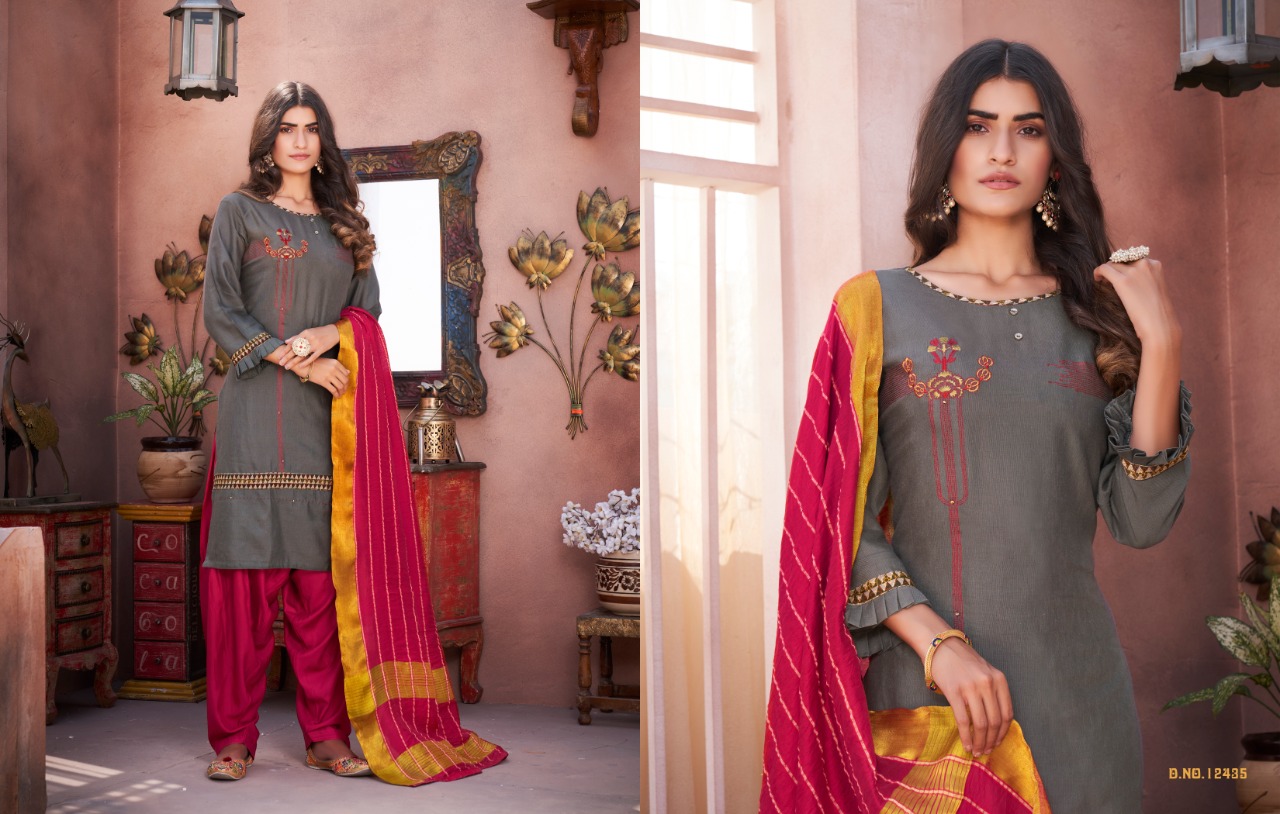 Kalaroop by Kajree Avenue Patiyla rayon innovative style patiyala kurti with dupatta catalog