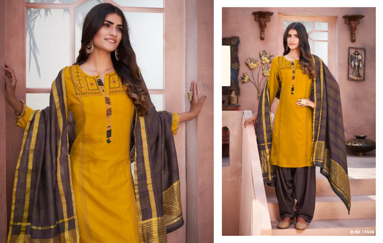 Kalaroop by Kajree Avenue Patiyla rayon innovative style patiyala kurti with dupatta catalog