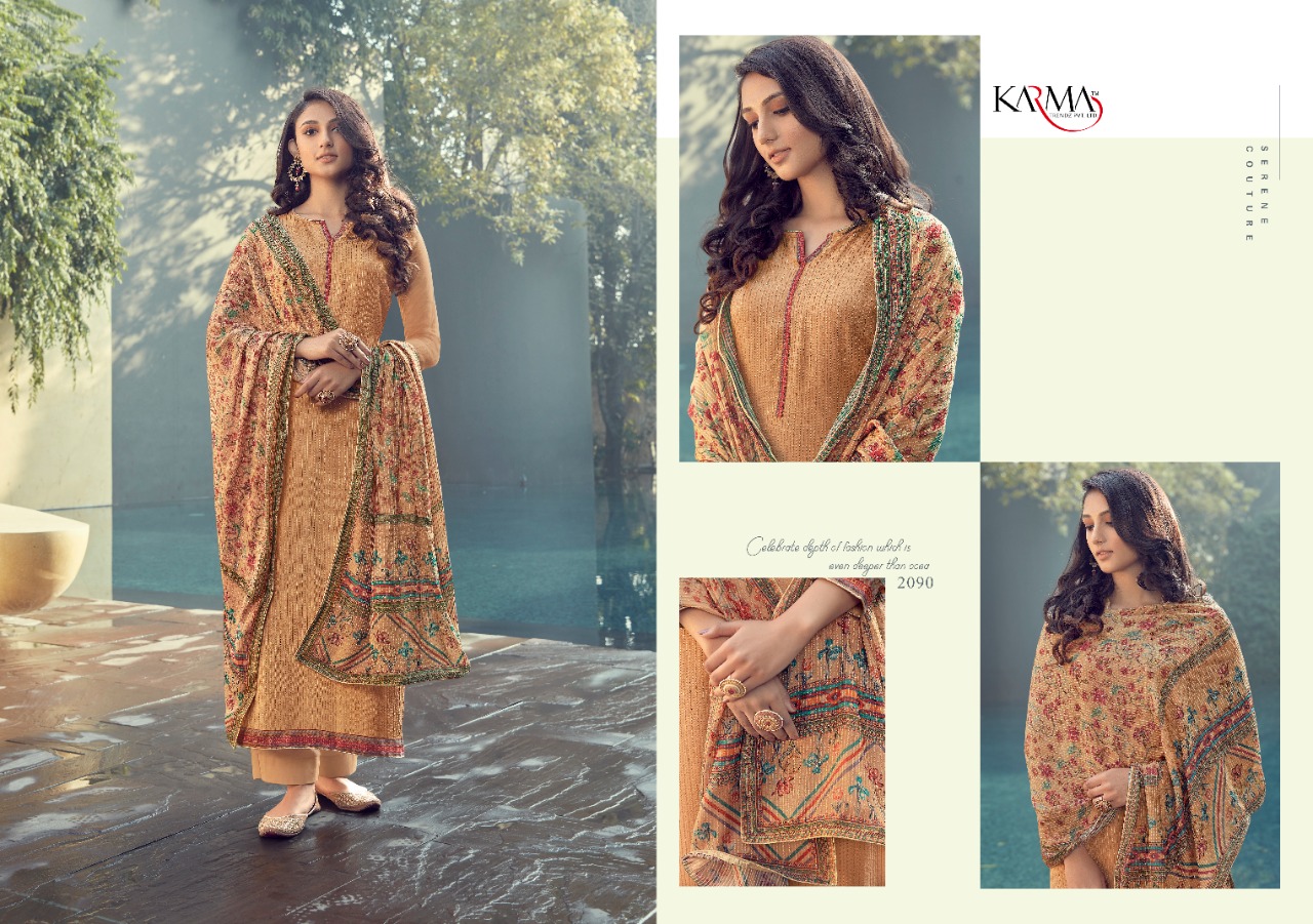 Karma trendz sabah vol 3 muslin innovative style salwar suit catalog