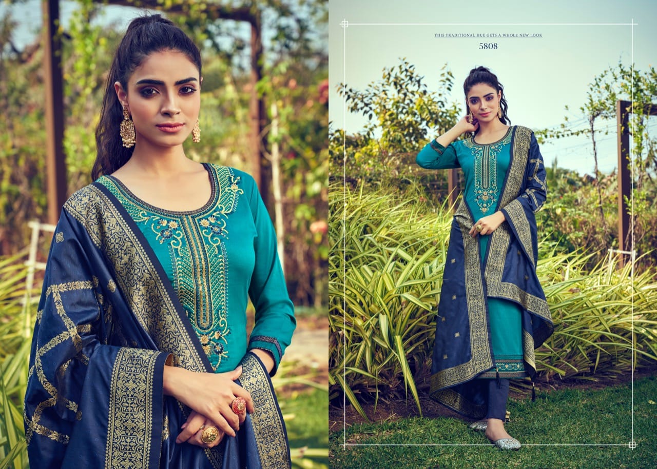 kessi fabrics virasat Vol 8 jam silk attrective  Embroidery salwar suit catalog