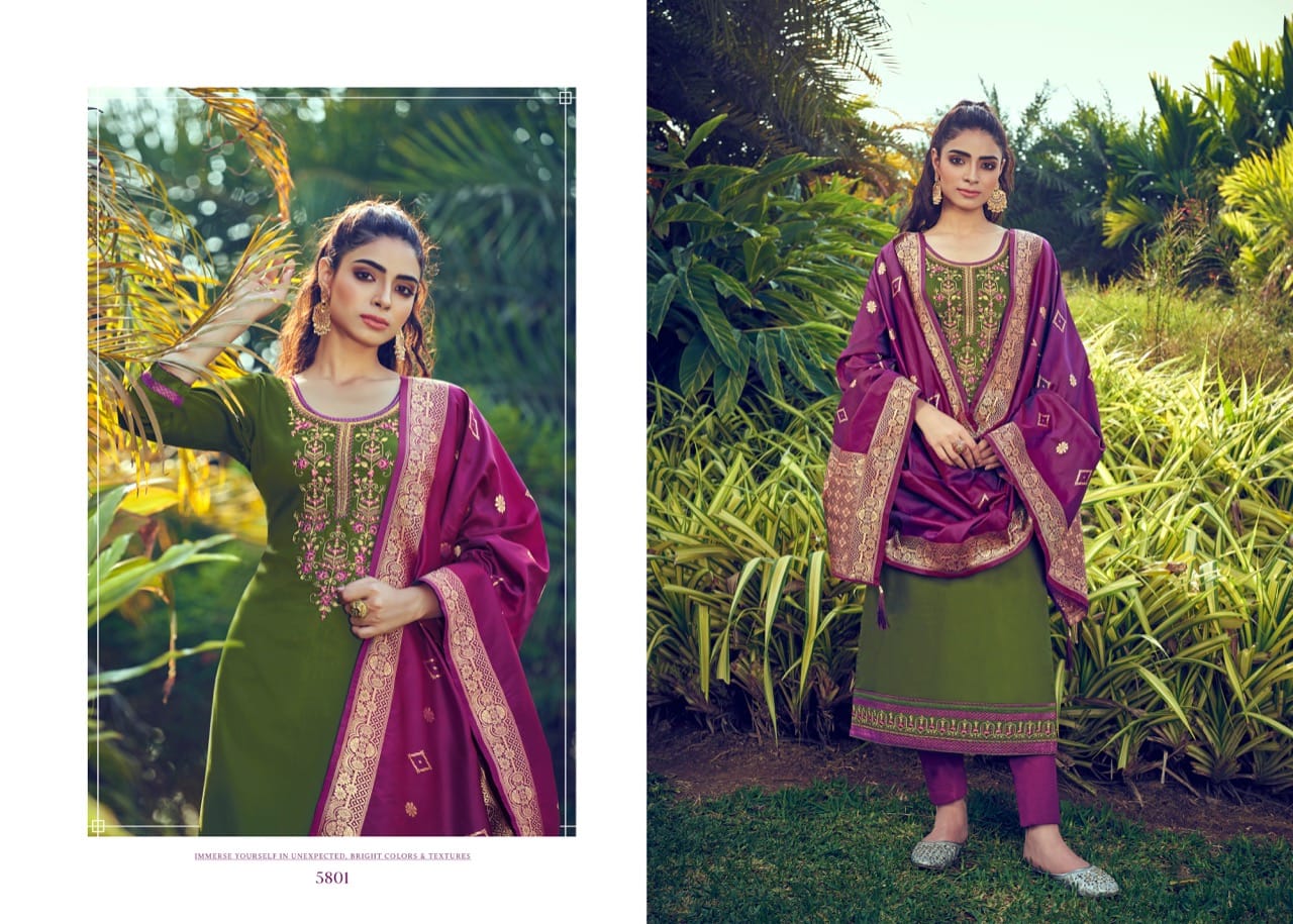 kessi fabrics virasat Vol 8 jam silk attrective  Embroidery salwar suit catalog