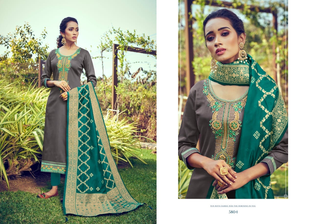 kessi fabrics virasat Vol 8 jam silk attrective  Embroidery salwar suit catalog