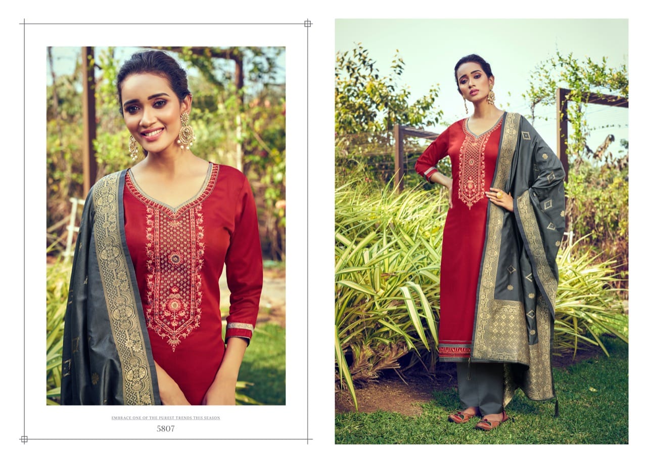 kessi fabrics virasat Vol 8 jam silk attrective  Embroidery salwar suit catalog