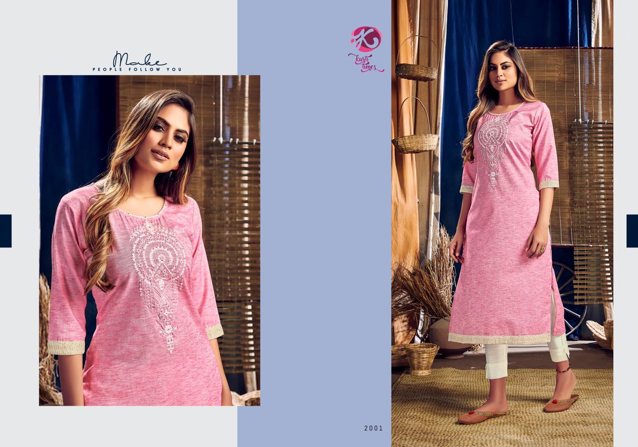 kurti times poetry cotton classic trendy look kurti catalog