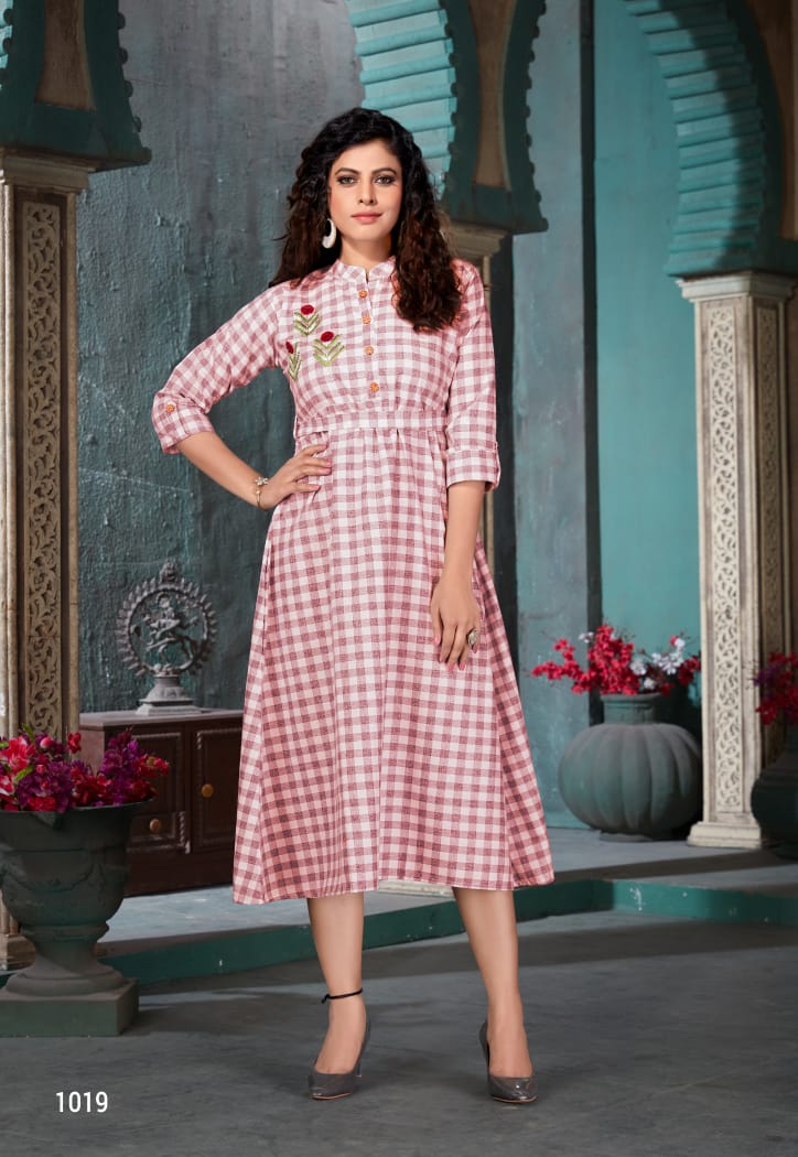 lilly style of india ginni cotton classic trendy look kurti catalog