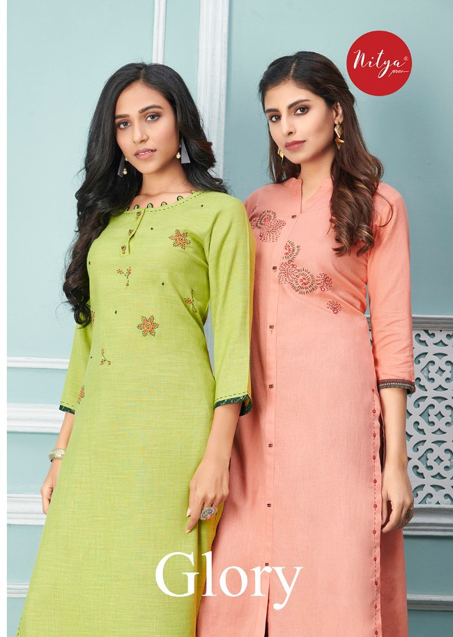 lt nitya glory rayon elegant kurti with bottom catalog