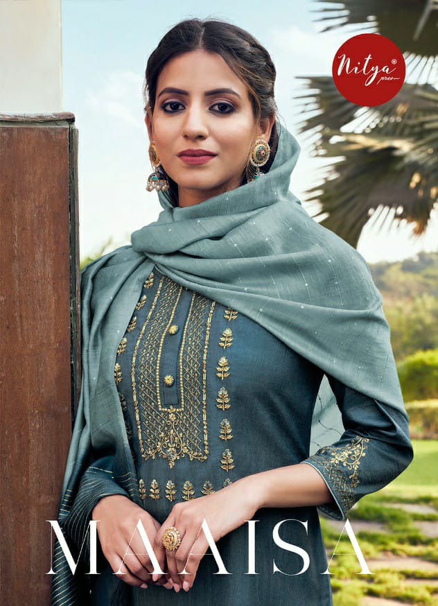 lt nitya maaisa silk gorgeous look kurti with bottom and dupatta catalog