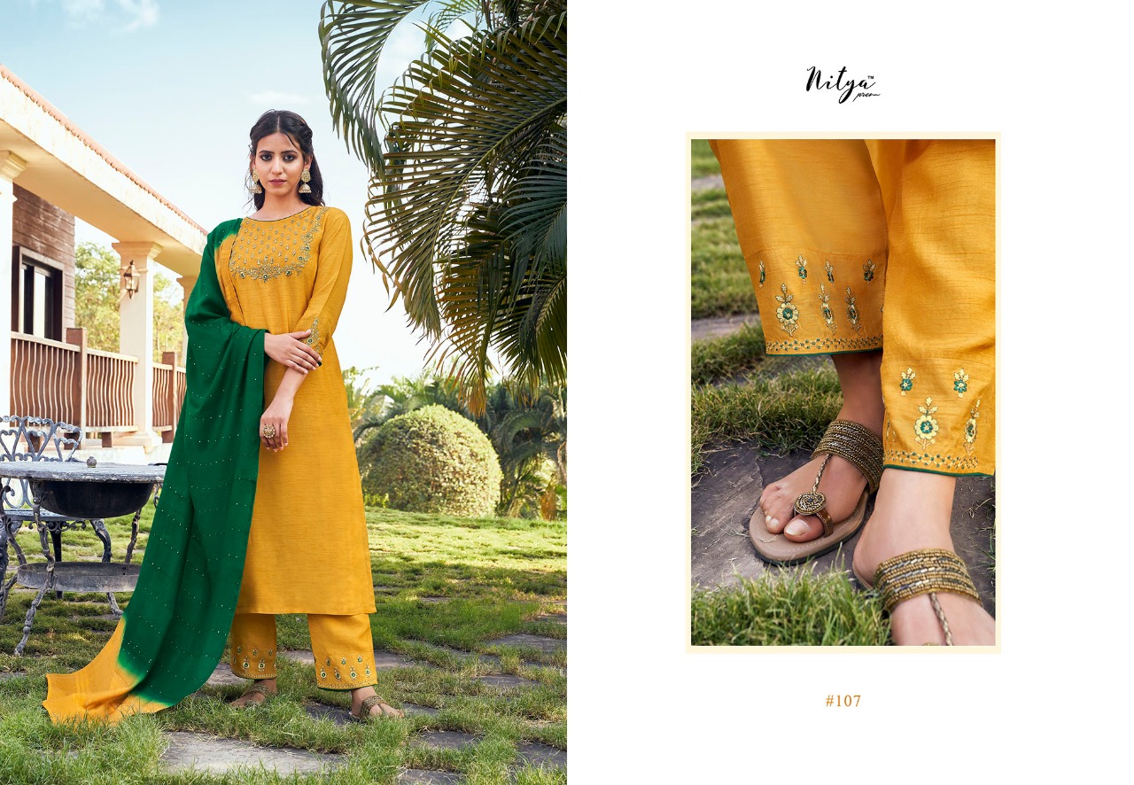 lt nitya maaisa silk gorgeous look kurti with bottom and dupatta catalog